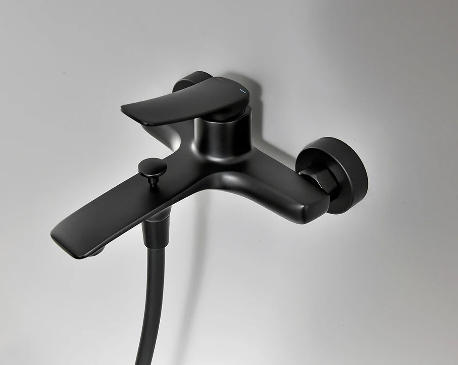 VGX Simple Bathroom Shower System Set Bathtub Faucets Set Bath Water Taps Shower Diverter Single Handle Tub Mixer Shower Crane