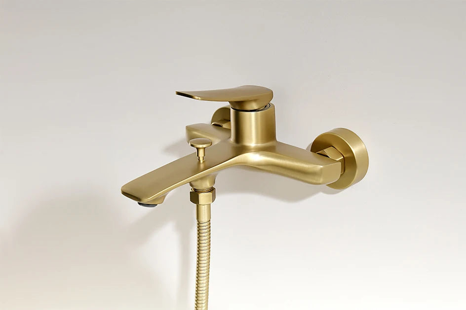 VGX Simple Bathroom Shower System Set Bathtub Faucets Set Bath Water Taps Shower Diverter Single Handle Tub Mixer Shower Crane