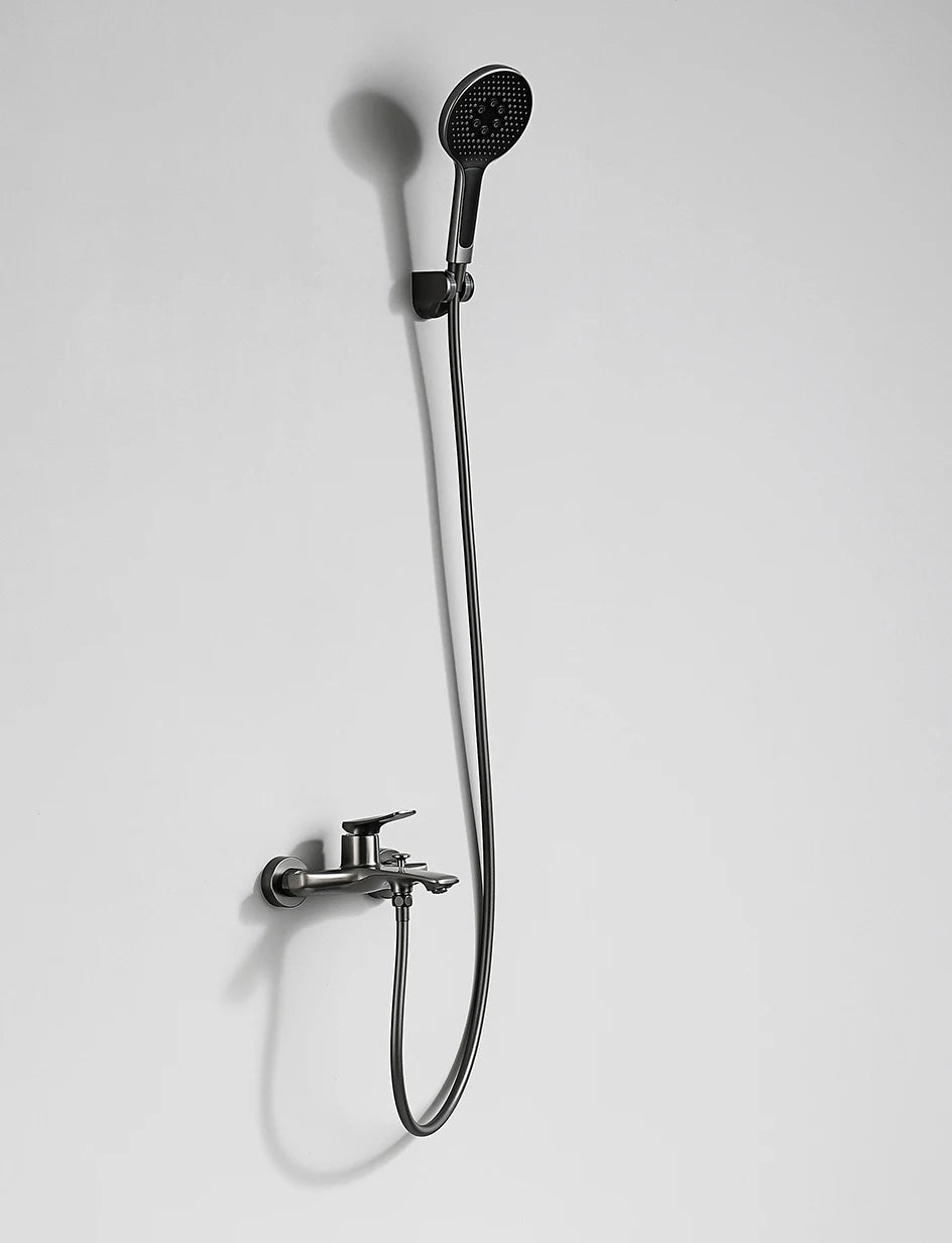 VGX Simple Bathroom Shower System Set Bathtub Faucets Set Bath Water Taps Shower Diverter Single Handle Tub Mixer Shower Crane