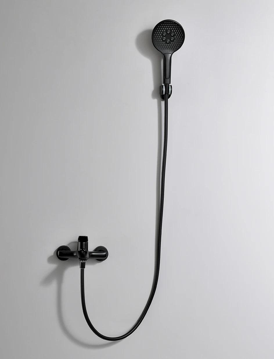 VGX Simple Bathroom Shower System Set Bathtub Faucets Set Bath Water Taps Shower Diverter Single Handle Tub Mixer Shower Crane