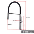 Black Kitchen Faucet Pull Down Sprayer Rubber Mixer Deck Mounted 2 Ways Sprayer Head Taps Hot And Cold Water faucet