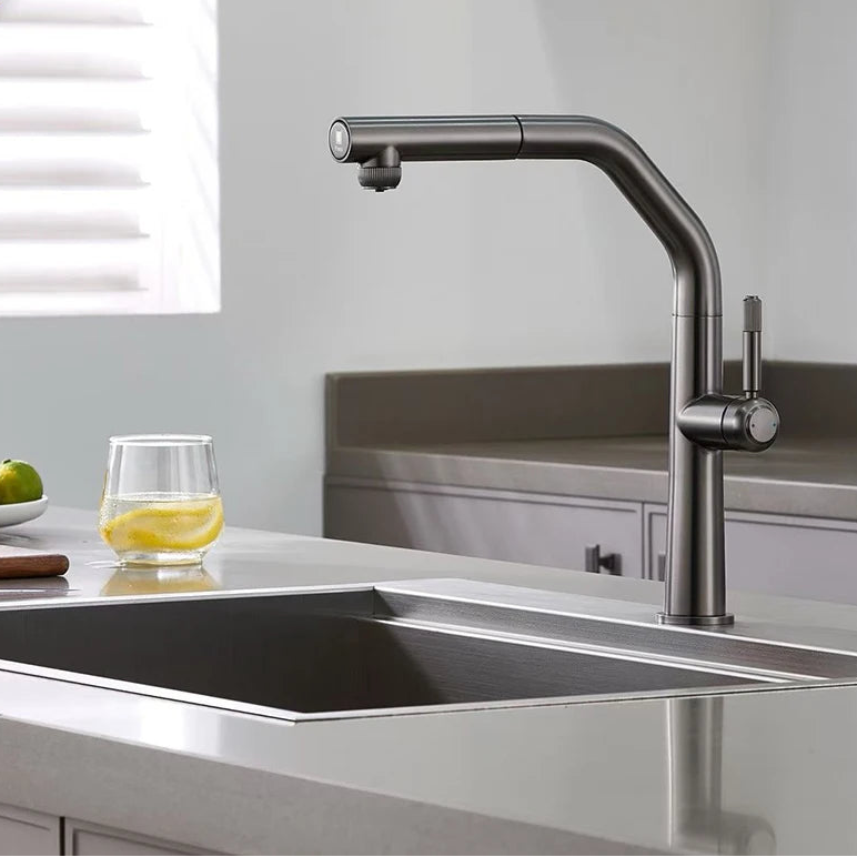 VGX Kitchen Faucet Dual Spout Pure Drinking Water Tap Pull Out Kitchen Sink Mixer Stainless Steel Kitchen Gourmet Faucet Crane