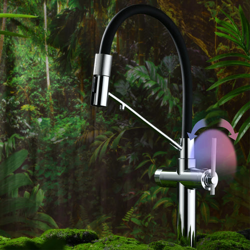 AITANA brushed rose gold pull-out kitchen faucet with luxury drinking water mode 3 function hot&cold water single hole sink Tap