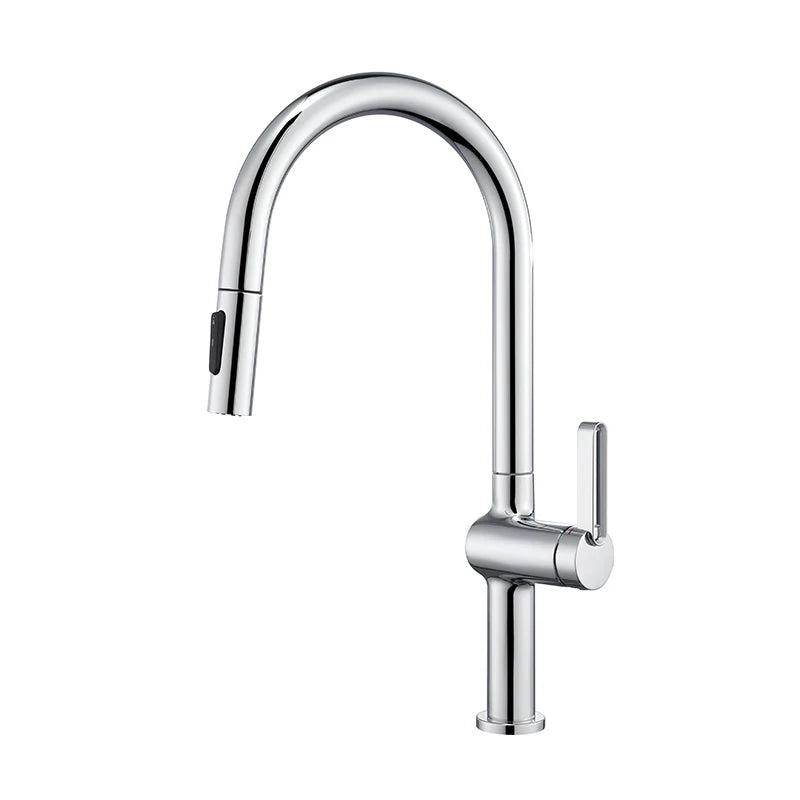 VGX Luxury Brushed Kitchen Faucet Deck Mounted Tap Pull Out Kitchen Sink Mixer Single Handle Kitchen Gourmet Faucet Water Crane