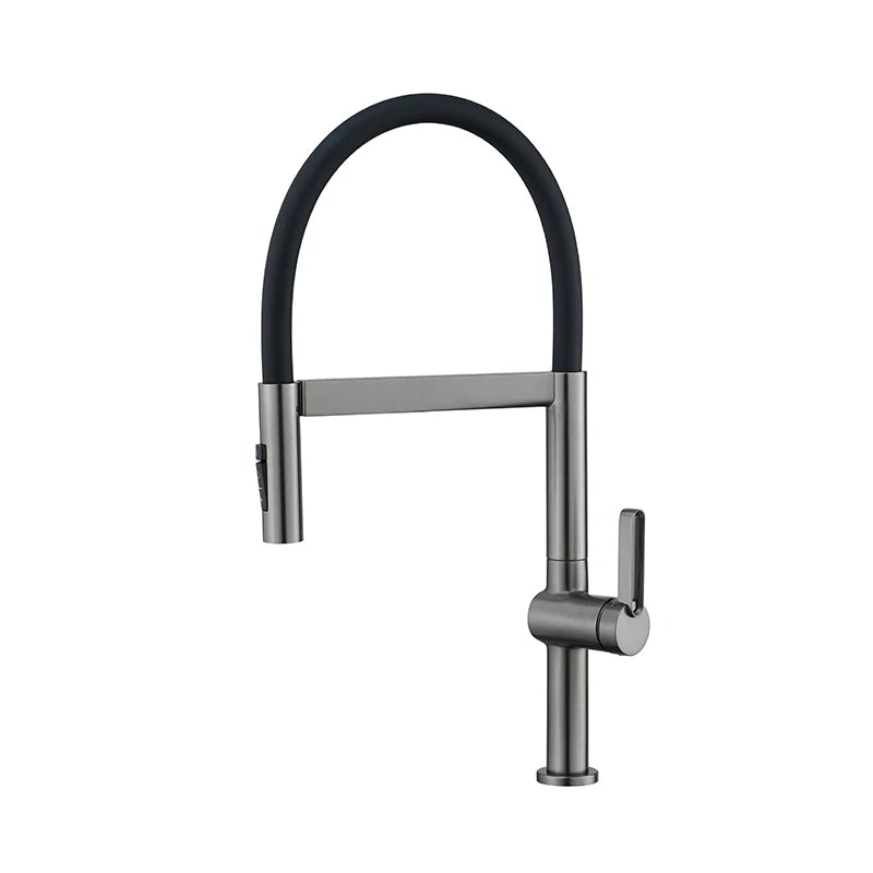 VGX Kitchen Faucet Sink Faucets Rubber Pull Down Stream Sprayer Taps Rotatable Kitchen Mixer Water Tap Hot Cold Crane Brass Gold