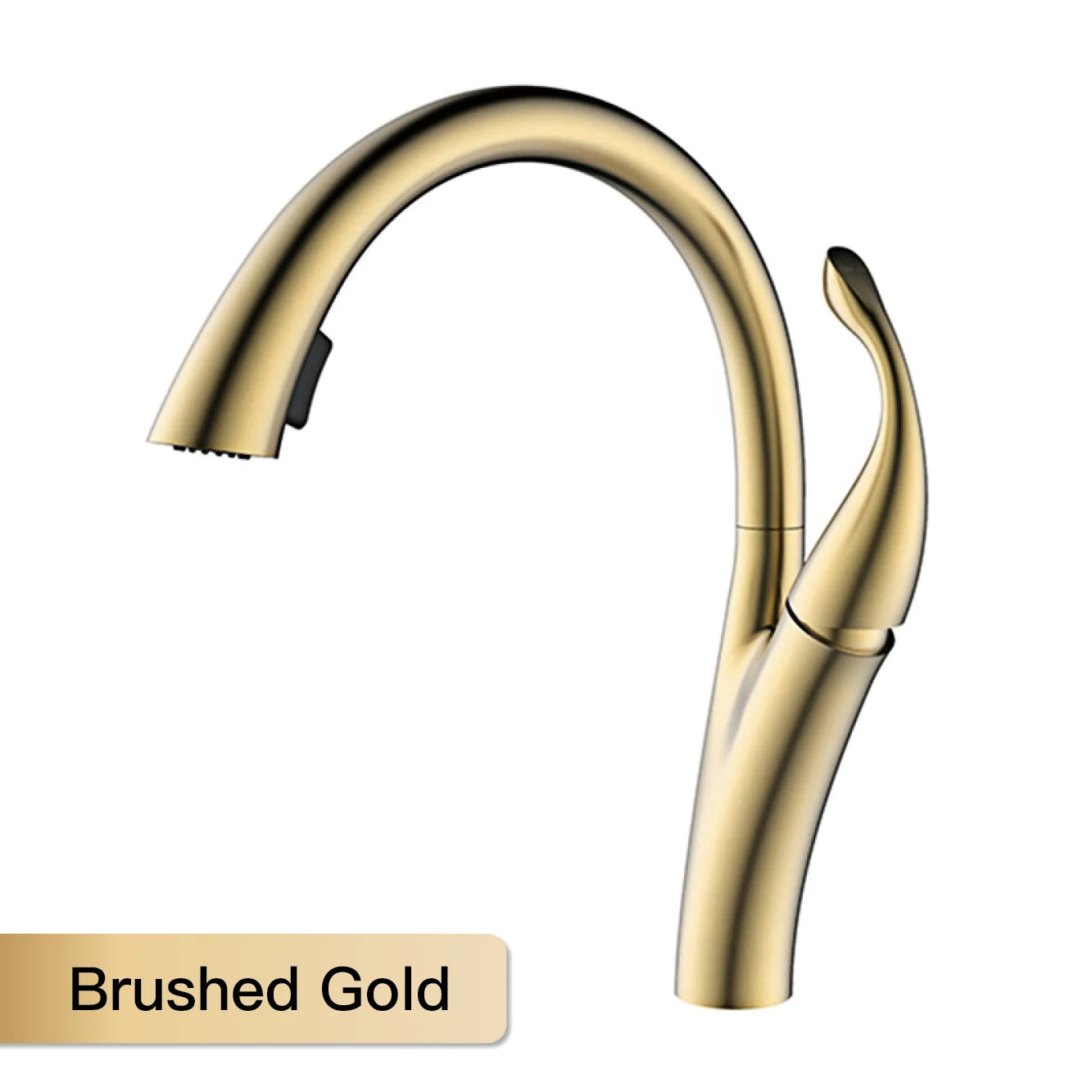 AITANA Simple design brass black kitchen faucet modern single handle pull-out hot and cold water 2 function sink faucet