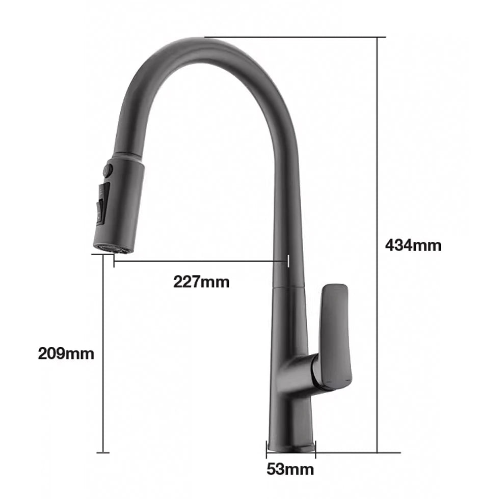 VGX Filter Water Kitchen Faucet Dual Spout Pure Drinking Water Tap Pull Out Kitchen Sink Mixer Faucet Gourmet Brass Crane Gold