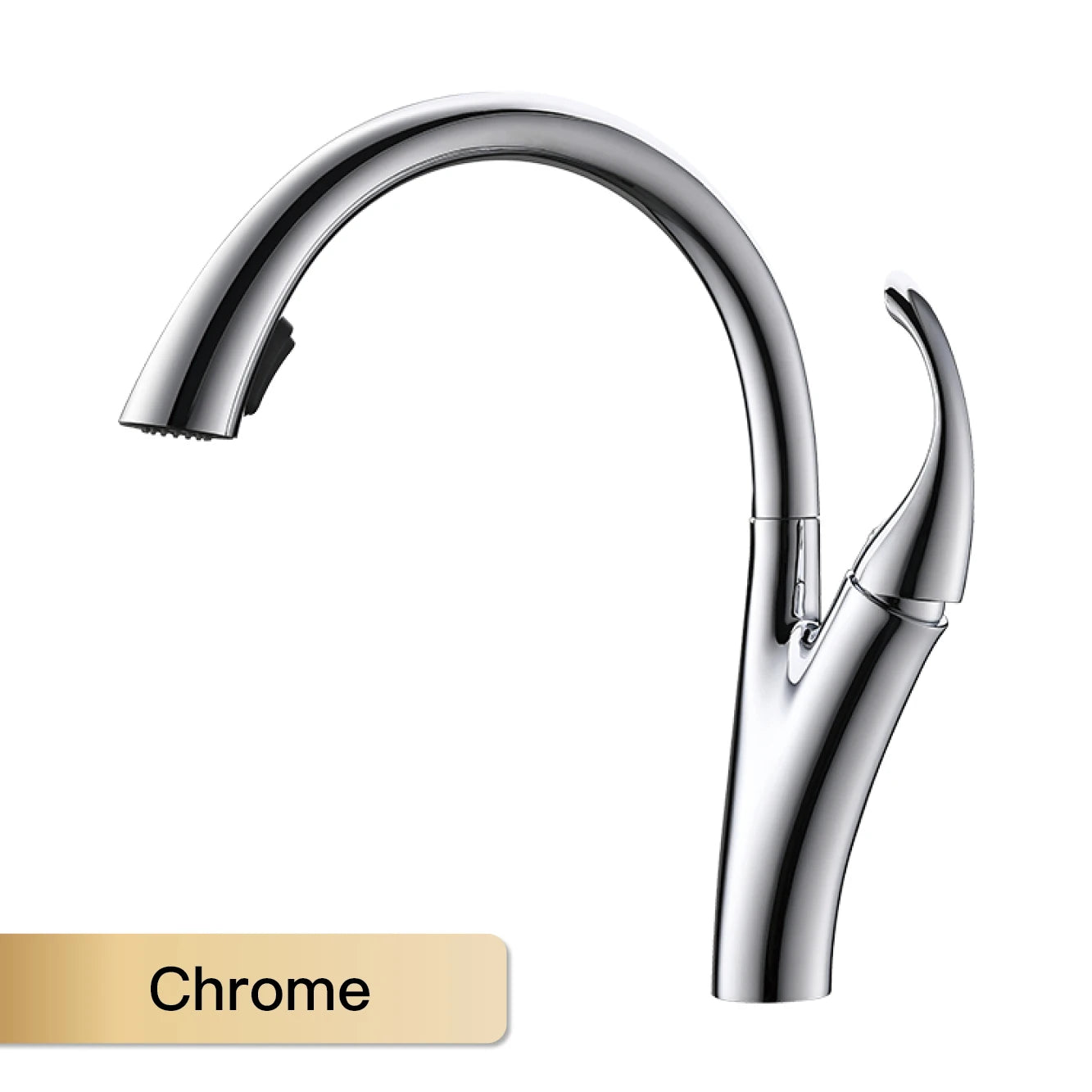 AITANA Simple design brass black kitchen faucet modern single handle pull-out hot and cold water 2 function sink faucet
