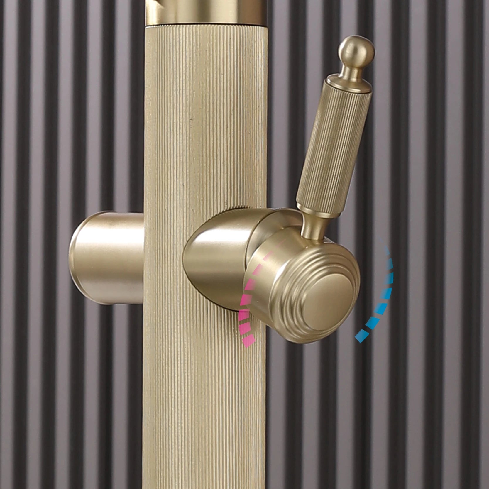 Brushed gold copper pull-out kitchen faucet with single hole hot and cold water 2 functions and drinking water mode sink Mixer
