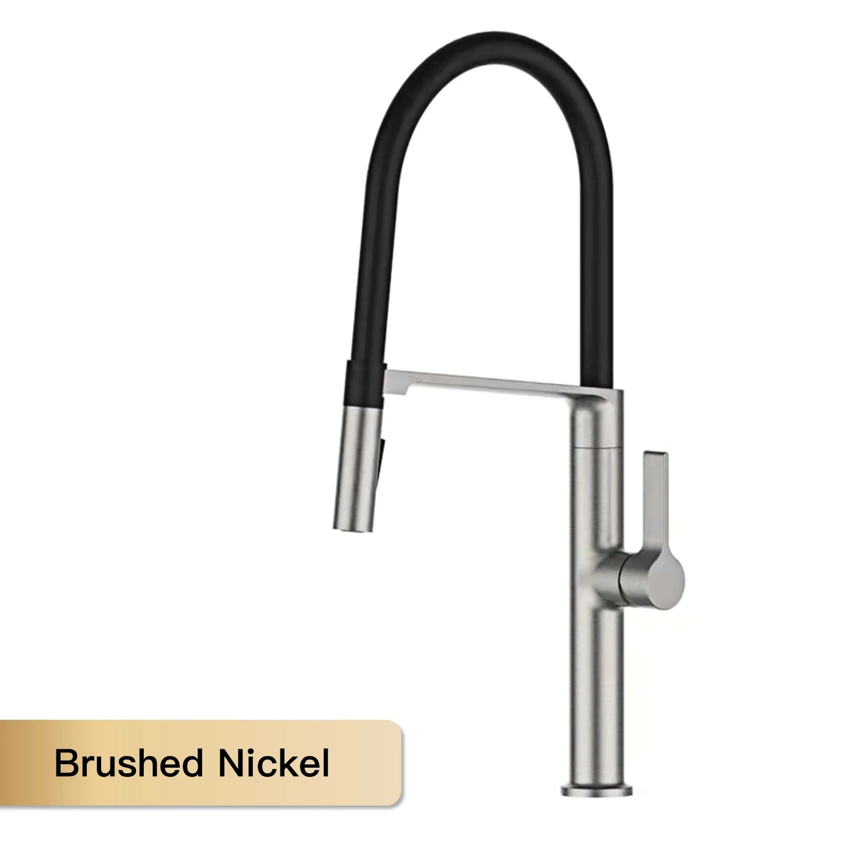 AITANA Luxury Gun Grey Brass Kitchen Faucet Simple Design Single Handle 2-Function Hot and Cold Water Pullout Sink Mixer