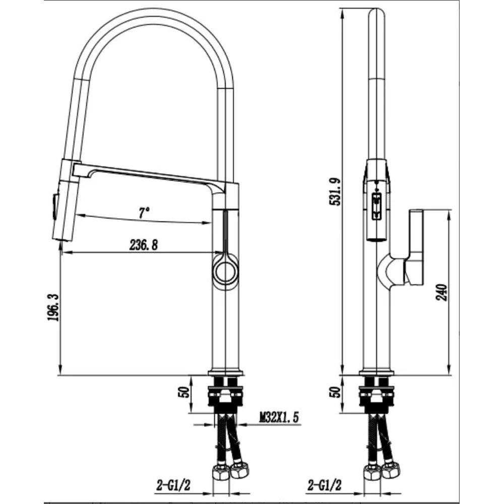 Black Kitchen Faucet Pull Down Sprayer Rubber Mixer Deck Mounted 2 Ways Sprayer Head Taps Hot And Cold Water faucet
