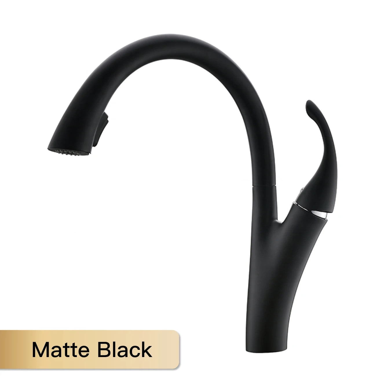 AITANA Simple design brass black kitchen faucet modern single handle pull-out hot and cold water 2 function sink faucet