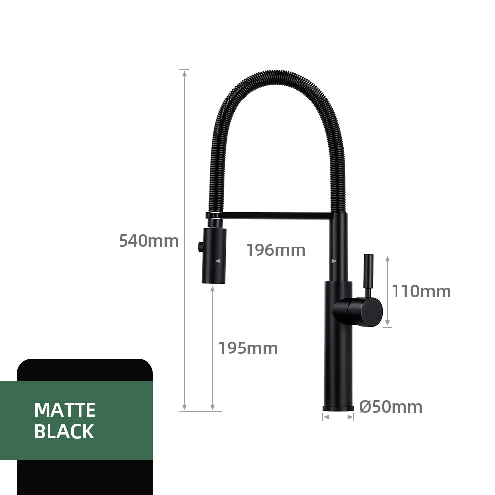 Brushed Gold Kitchen Faucets Single Handle Pull Out Kitchen Mixer Hot And Cold Water Swivel Degree Water Tap