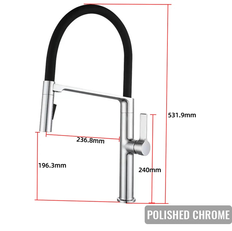 Black Kitchen Faucet Pull Down Sprayer Rubber Mixer Deck Mounted 2 Ways Sprayer Head Taps Hot And Cold Water faucet