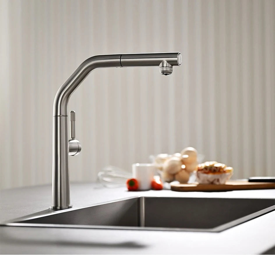 VGX Kitchen Faucet Dual Spout Pure Drinking Water Tap Pull Out Kitchen Sink Mixer Stainless Steel Kitchen Gourmet Faucet Crane