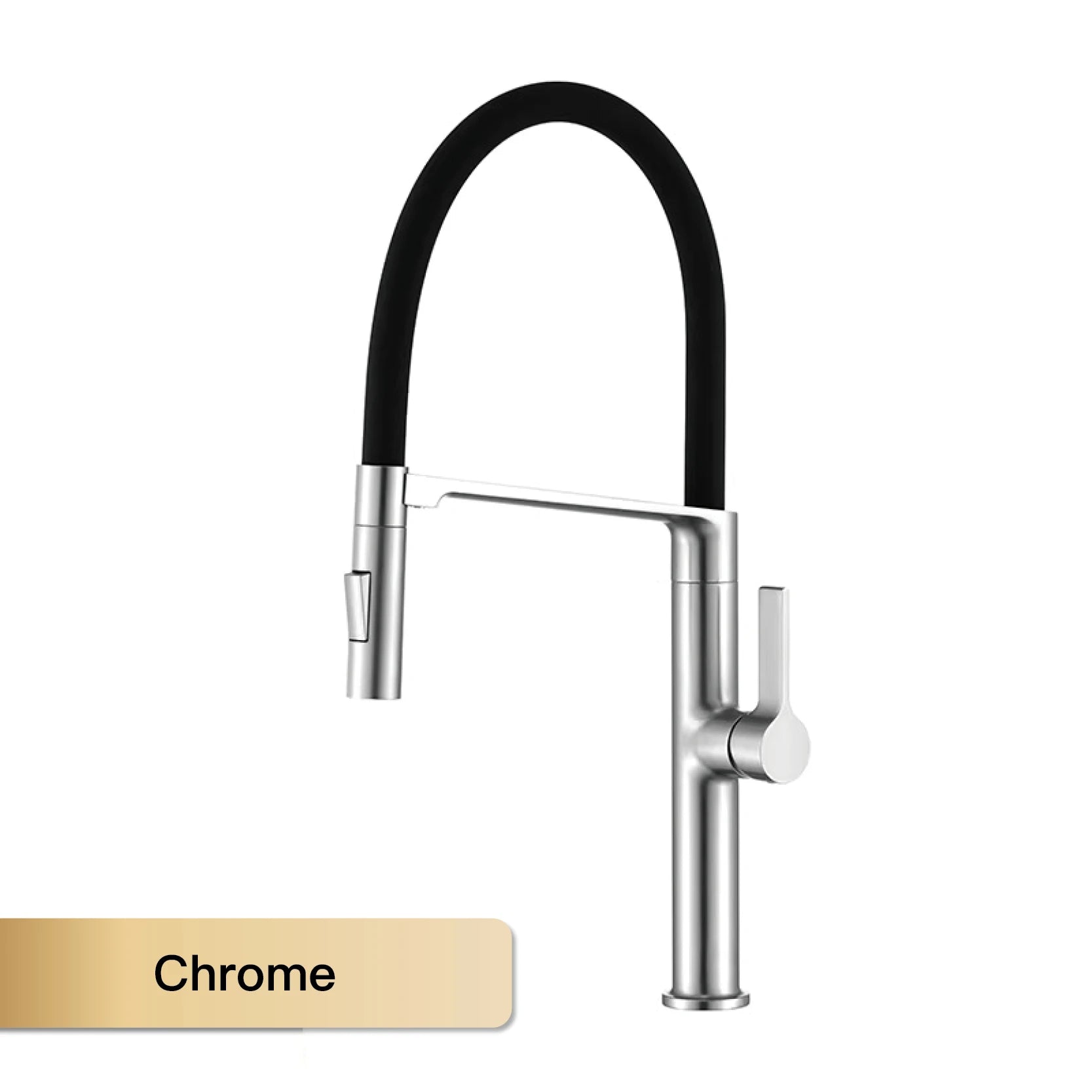 AITANA Luxury Gun Grey Brass Kitchen Faucet Simple Design Single Handle 2-Function Hot and Cold Water Pullout Sink Mixer