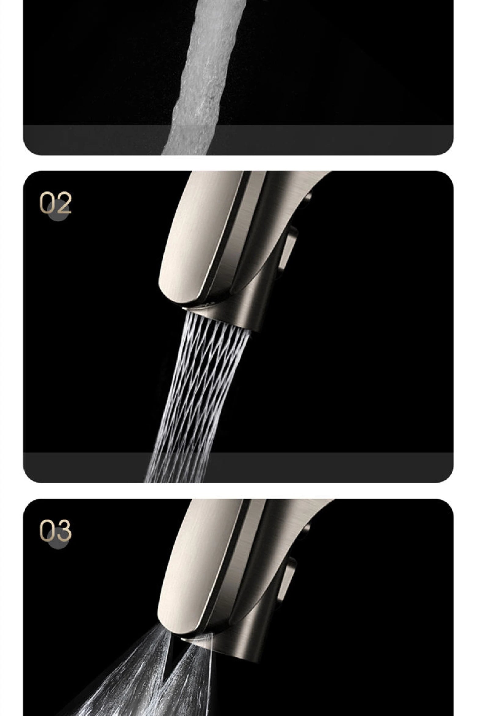 Luxury brass gun gray kitchen faucet Digital display Intelligent induction magnetic suction Pull-Out design Cold & hot sink Tap