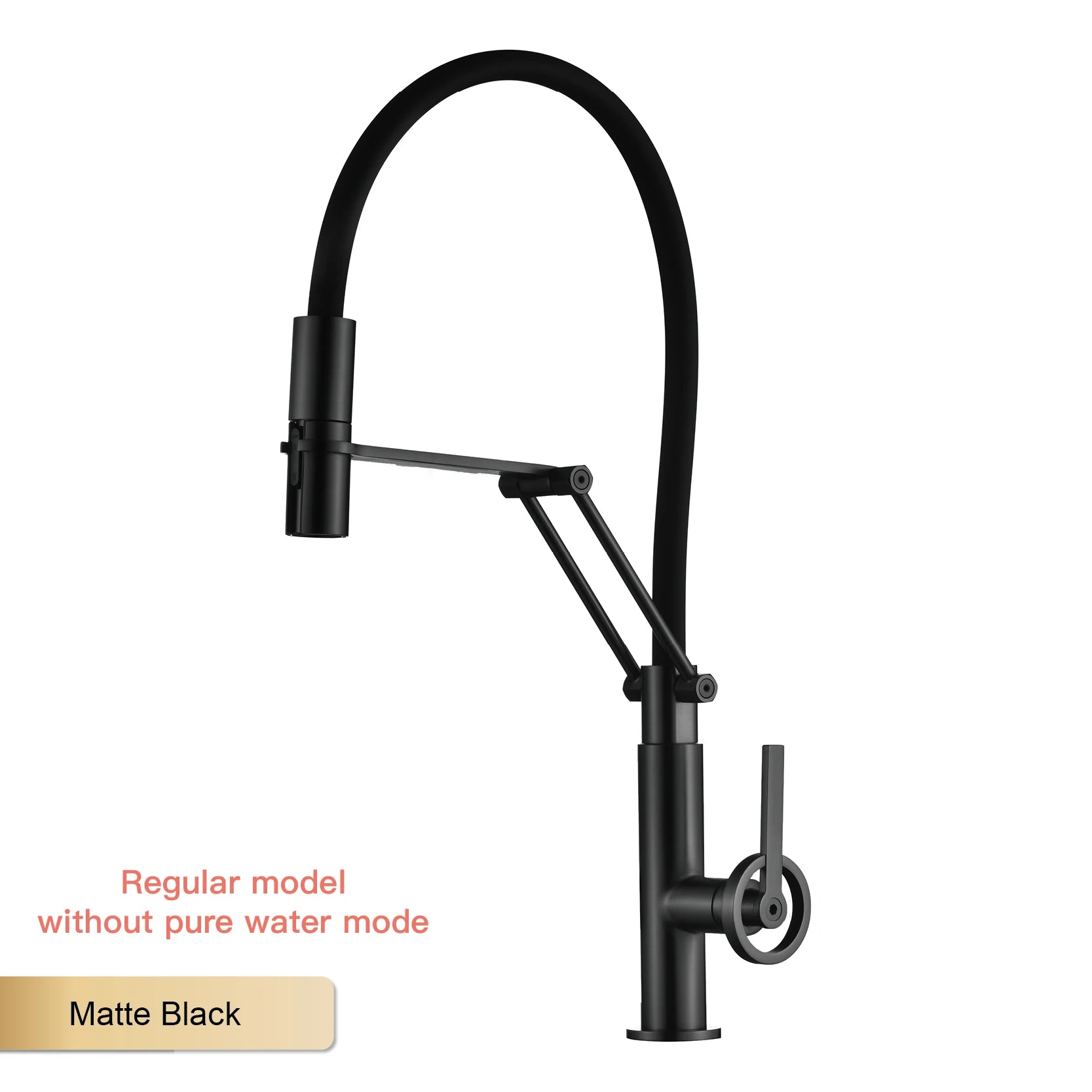 Industrial brass brushed rose gold kitchen faucet with separated filter faucet. 1 hole pull-out hot&cold water tank mixr Tap