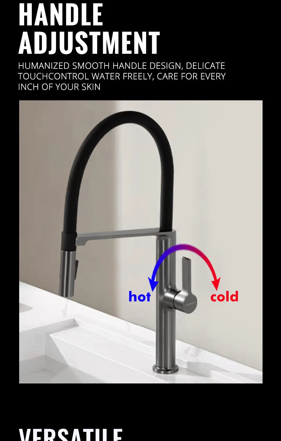 Black Kitchen Faucet Pull Down Sprayer Rubber Mixer Deck Mounted 2 Ways Sprayer Head Taps Hot And Cold Water faucet
