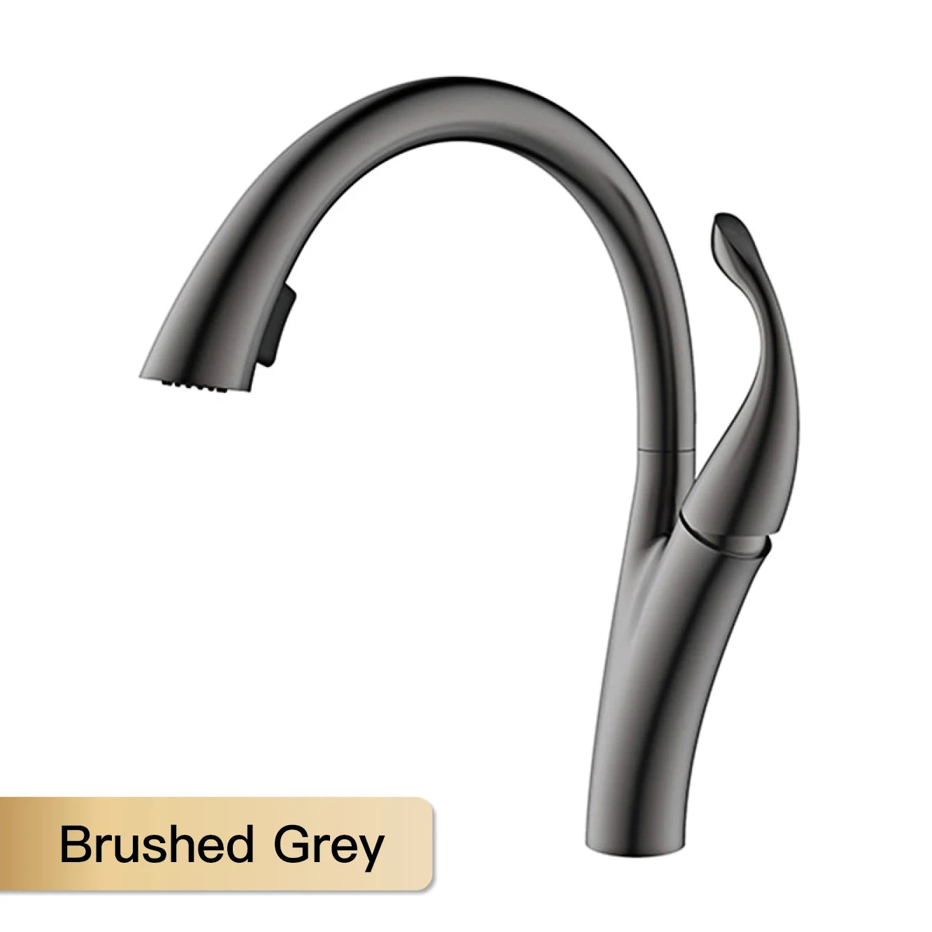 AITANA Simple design brass black kitchen faucet modern single handle pull-out hot and cold water 2 function sink faucet