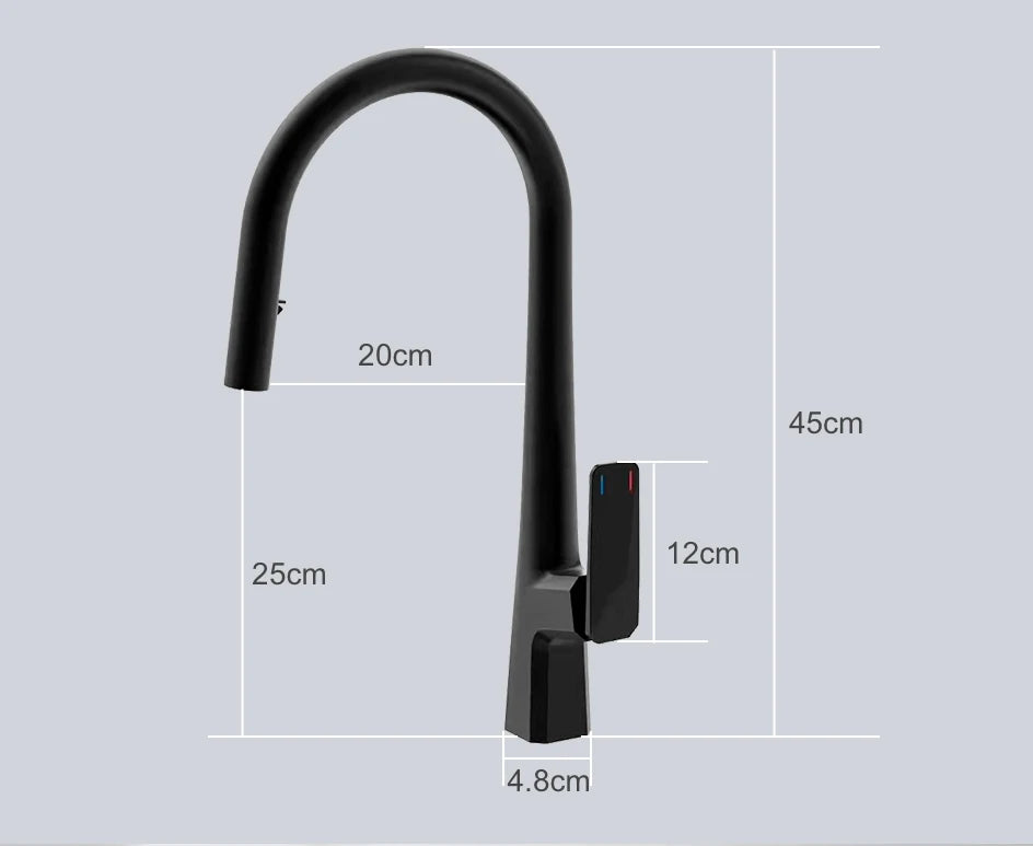 VGX Pull Out Kitchen Sink Faucet Stream Sprayer Kitchen Gourmet Faucet Rotatable Basin Mixer Water Tap Hot Cold Crane Brass Grey