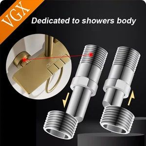 VGX Simple Bathroom Shower System Set Bathtub Faucets Set Bath Water Taps Shower Diverter Single Handle Tub Mixer Shower Crane