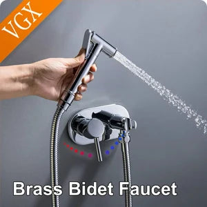VGX Simple Bathroom Shower System Set Bathtub Faucets Set Bath Water Taps Shower Diverter Single Handle Tub Mixer Shower Crane