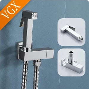 VGX Simple Bathroom Shower System Set Bathtub Faucets Set Bath Water Taps Shower Diverter Single Handle Tub Mixer Shower Crane
