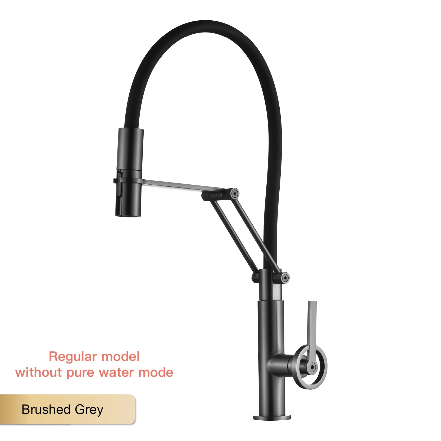 Industrial brass brushed rose gold kitchen faucet with separated filter faucet. 1 hole pull-out hot&cold water tank mixr Tap