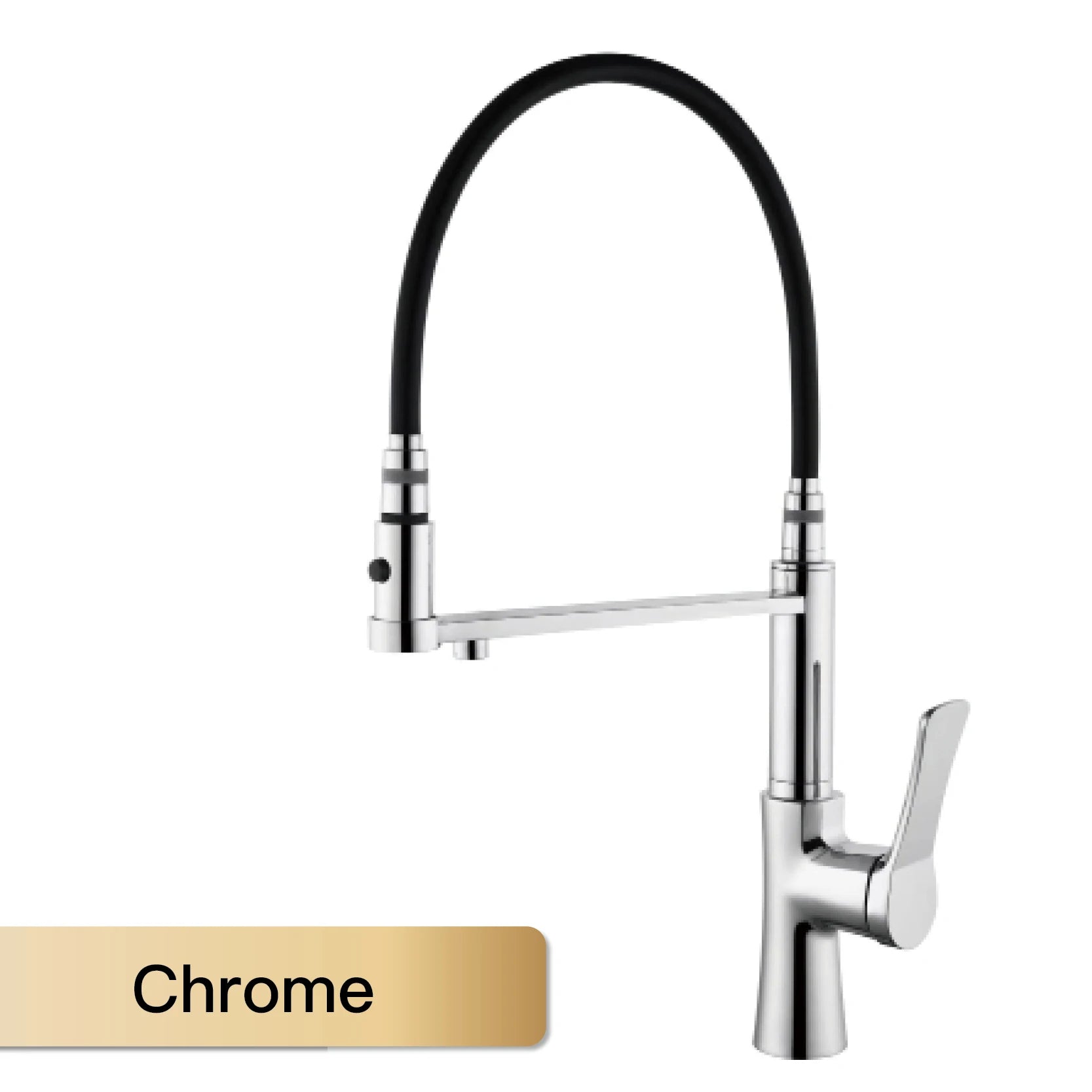 Simple black brass kitchen faucet with pull-out design, dual control of cold and hot, and water purification function sink Tap